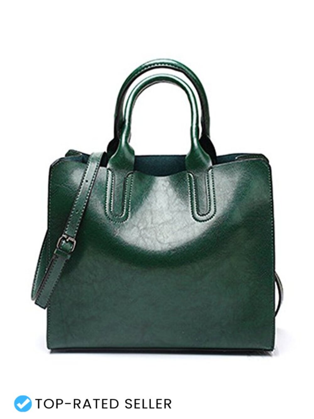 Women's Faux Leather Vintage Satchel Hobo Tote with Detachable Strap